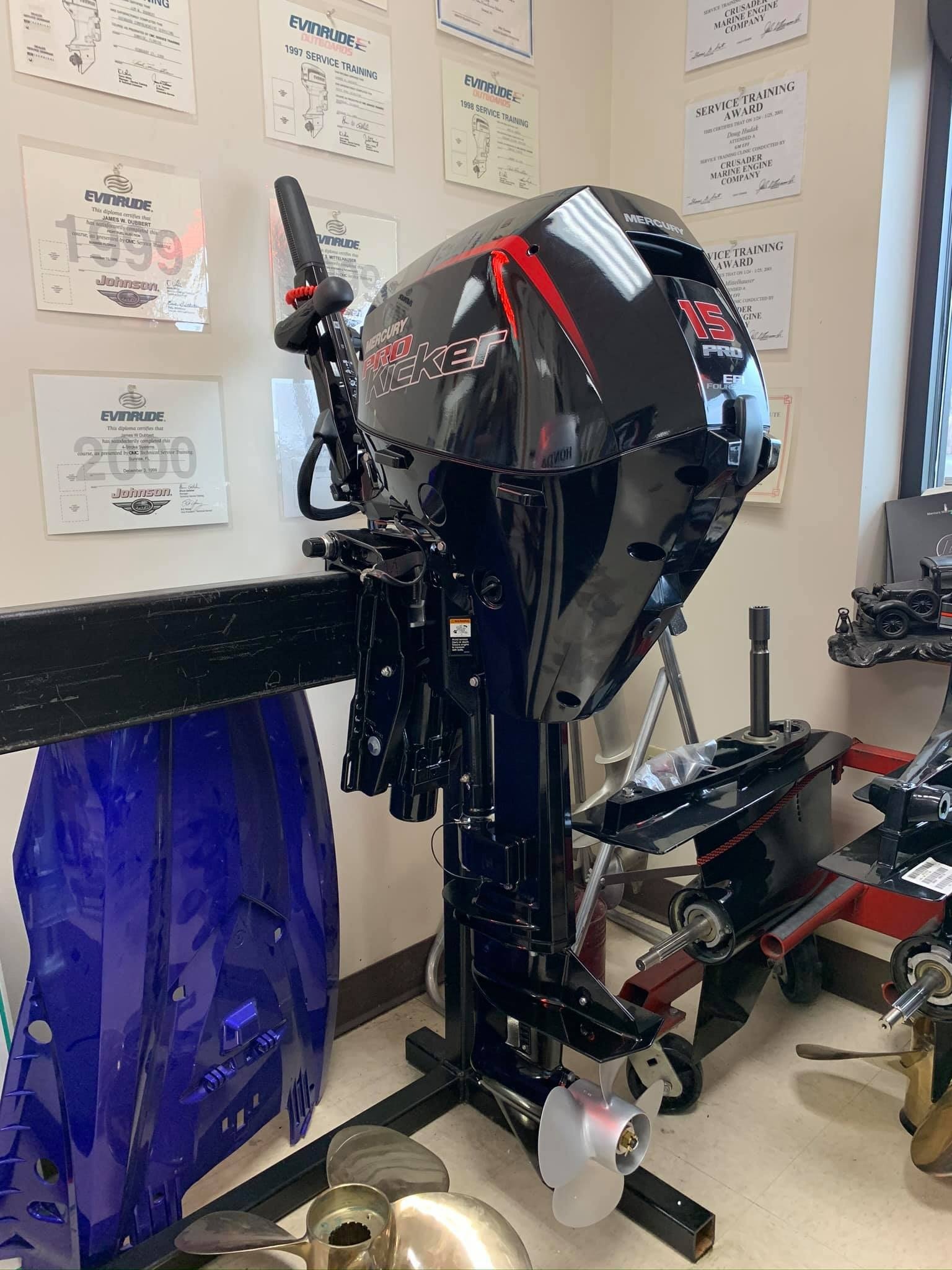 Buy Mercury 15hp Tiller Outboard | ProKicker | EFI, Electric and Manual Start, 20" Shaft | 15ELHPT