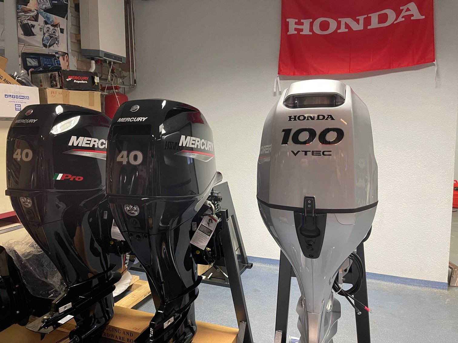 Honda 100hp Outboard For Sale | Remote Mechanical, Electric Start, 25" Shaft | BF100A1XRT - Image 2